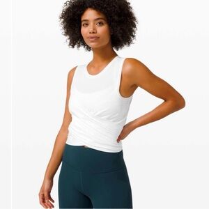 Women’s Lululemon White Gather & Grow Wrap Tank | Size 14